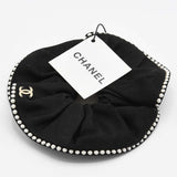 未使用 CHANEL シャネル シュシュ フェイクパール ブラック ヘアアクセサリー 23k252-9