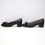 Salvatore Ferragamo フェラガモ パンプス 5 1/2C 22.5cm ヴァラリボン ブラック レディース 靴 箱有 H1455