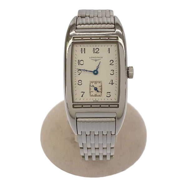 腕時計 稼働  LONGINES ロンジン ベッレアルティ L2.501.4 クォーツ スモセコ シルバー色文字盤 H6582