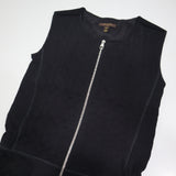 LOUIS VUITTON ルイヴィトン LV ジャガードモノグラム ナイロン ジップ ワンピース XSサイズ ブラック レディース H20903