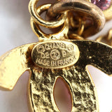 CHANEL シャネル ネックレス ココマーク ハート ピンク 赤 ラインストーン アクセサリー 02P 9.9g 箱 H22870