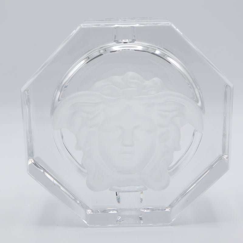 VERSACE ベルサーチ ローゼンタール メデューサ アッシュトレイ 灰皿 クリスタルガラス インテリア 置物 箱有 22k52-1