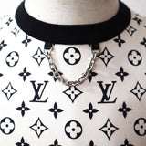 LOUIS VUITTON ルイヴィトン Tシャツ Mサイズ CA36929 モノグラム メンズ 白 チェーン付き H20817