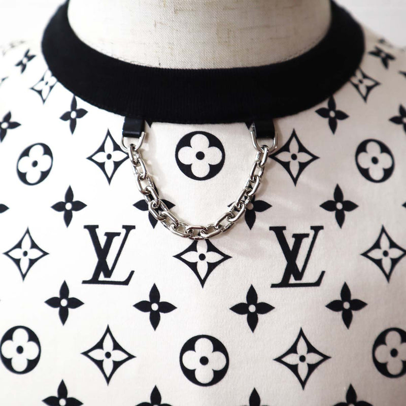 LOUIS VUITTON ルイヴィトン Tシャツ Mサイズ CA36929 モノグラム メンズ 白 チェーン付き H20817