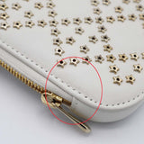 Christian Dior ディオール レディディオール カナージュ フォンホルダー スマホケース スタースタッズ ホワイト系 保管袋 gen117