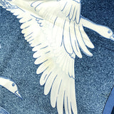 HERMES エルメス カレ90 スカーフ Oiseaux Migrateurs 渡り鳥 ブルー シルク100 ok1625
