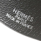 HERMES エルメス クロシェット キーリング ネックレス ブラック レザー □G刻印 箱 H20057