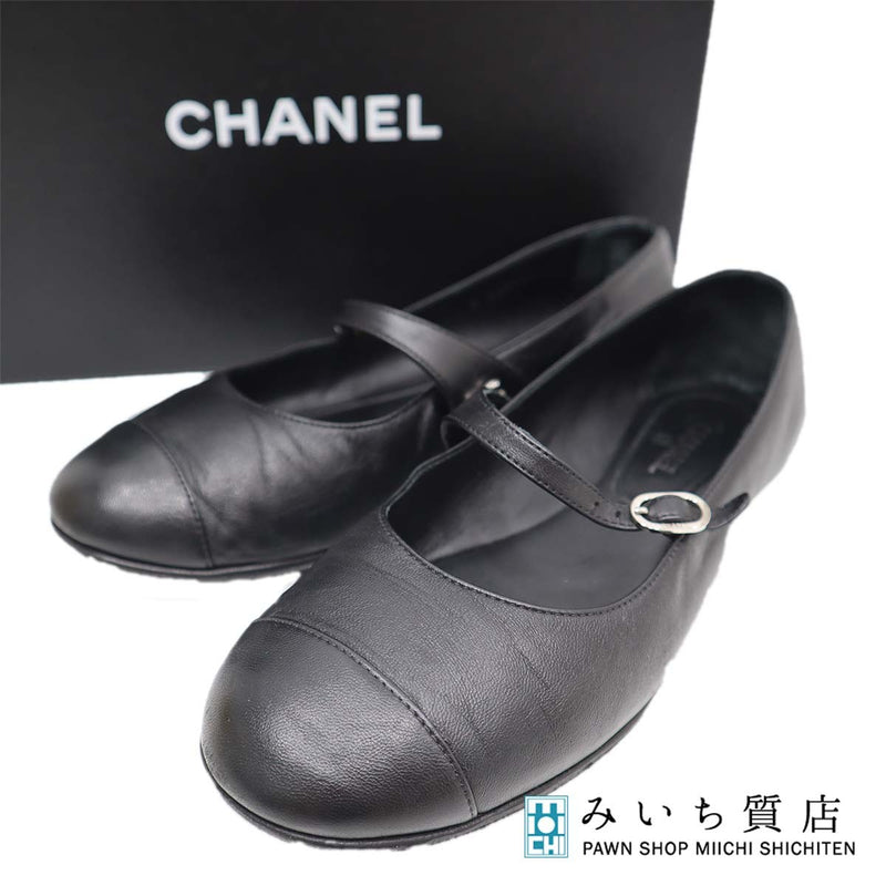 CHANEL シャネル 靴 G38897 37C 約24cm ココマーク パンプス ブラック