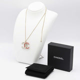 CHANEL シャネル ココマーク チェーンモチーフ ネックレス ゴールド×ピンク B18K 12.2g ゴールドチェーン 箱付き H19509