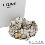 CELINE セリーヌ シュシュ レイユール トリオンフ ベージュ系  ヘアアクセサリー 箱有 H22622