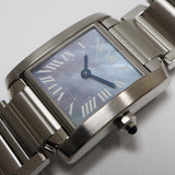 稼働 腕時計 Cartier カルティエ タンクフランセーズSM W51034Q3 ブルーシェル文字盤 保取説 2026.6電池交換済 H23778