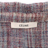 CELINE セリーヌ チェック柄 ツイード ロングコート  2 8S66 サイズ40 ベルト付き レディース アウター 26k493-1