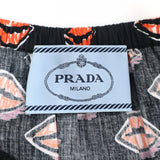PRADA プラダ ワンピース kiss リップ柄 2way ショートスリーブ オフショル 黒×赤 サイズ38 レディース 服 J40