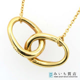 TIFFANY&Co. ティファニー ダブルループ ネックレス K18 YG イエローゴールド ペンダント サークル 4.0g k1256
