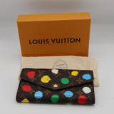 LOUIS VUITTON LV ルイヴィトン 財布 M81980 ポルトフォイユ・サラ 草間彌生 NM 箱袋 H23006!