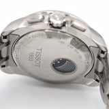腕時計 稼働 TISSOT ティソ T035627 クチュリエ クロノグラフ 自動巻き 白色文字盤 21k199-1