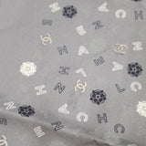 CHANEL シャネル ハンカチ スカーフ ココマーク カメリア グレー  100％シルク 服飾小物 ok1821