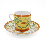 HERMES エルメス SIESTA シエスタ デミタス 花と蝶 カップ＆ソーサー 2客セット 食器 26k270-4