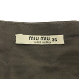 miumiu ミュウミュウ ラップスカート 巻きスカート カーキ 黒フリル サイズ36 5号 レディース 服 H18924