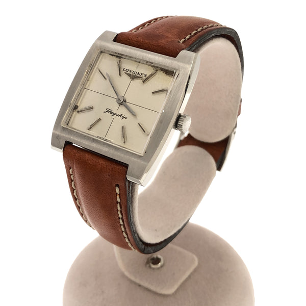 稼働 腕時計 LONGINES ロンジン Flagship フラッグシップ 7686.18 cal.428 手巻き シルバー色文字盤 ベルト社外 M2127