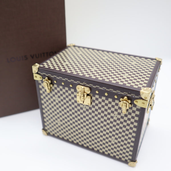 LOUIS VUITTON ルイヴィトン マルシャポー ダミエ トランク型ペーパーウェイト 小物入れ ノベルティ H15700