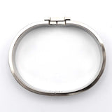 HERMES エルメス クリックH GM Hロゴ バングル ブレスレット シルバーカラー×ブラック アクセサリー 22k23-1