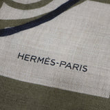 HERMES エルメス カレ140 カレジュアン Imprimeur Fou Brides et クレイジープリンター カシミヤ シルク カシシル 服飾小物 eco1571