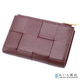 BOTTEGA VENETA ボッテガヴェネタ スモールカセット 2つ折り ウォレット 財布 赤系 ボルドー バーガンディ H23504