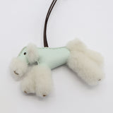 HERMES エルメス バディチャーム 犬 水色系 バッグチャーム キーホルダー 26k813-5