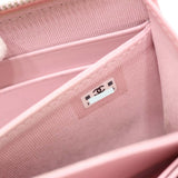 CHANEL シャネル AP4921 ココマーク ミニウォレット ジップウォレット ミニ財布 財布 L字 ピンク 袋 H24899
