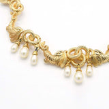 Christian Dior ディオール ゴールドフィッシュ イヤリング ネックレス セット フェイクパール アクセサリー まとめ ケースあり hi28