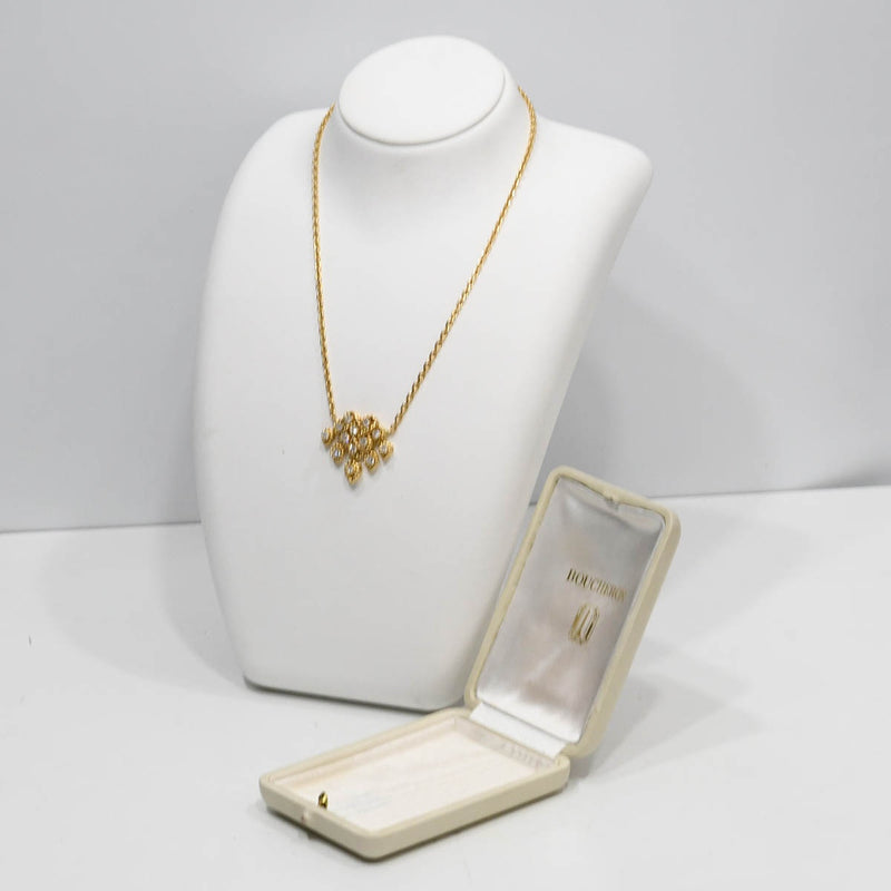 仕上済 Boucheron ブシュロン ダイヤモンド ネックレス 750 D入り 約19.8g ジュエリー 箱有 H12970