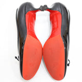 Christian Louboutin クリスチャン ルブタン リボン ヒール パンプス 1110338 37サイズ ブラック レディース 箱・保管袋有 ko62
