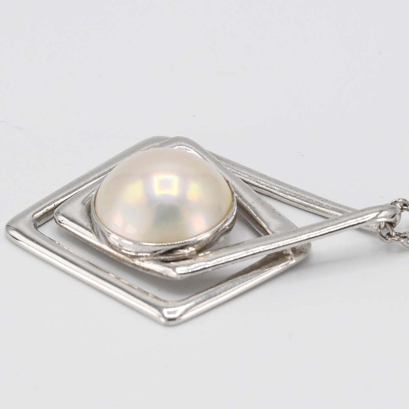 TASAKI タサキ ネックレス マベ パール 真珠 シルバー SV 約9.7g アクセサリー H8838