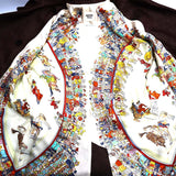 服 ジャケット HERMES エルメス モリエサーカス リネン シルク イカリ 表記サイズ42 レディース 21k522-7