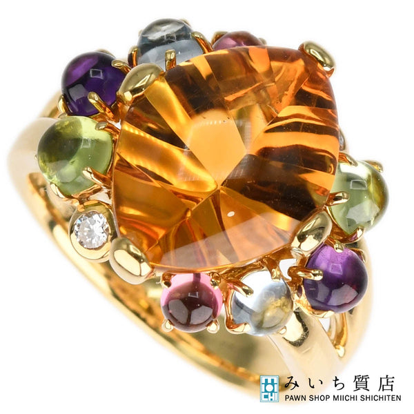 仕上済 TASAKI タサキ マルチストーン リング 指輪 ダイヤ K18 5.63 D0.06 約12.5号 約11.4g ジュエリー アクセサリー H12598