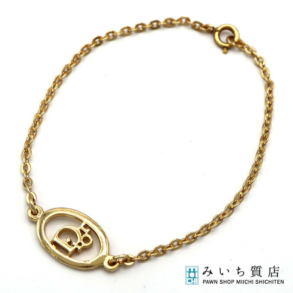 Christian Dior ディオール ブレスレット ロゴ ゴールドカラー 約2.7g アクセサリー M282-2