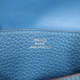 HERMES エルメス 長財布 ドゴンレクトヴェルソ ドゴンロング ブルー O刻印 H7184