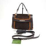 LONGCHAMP ロンシャン ハンドバッグ ショルダーバッグ 2WAYバッグ マドレーヌ レザー/スエード レディース 茶 H14430