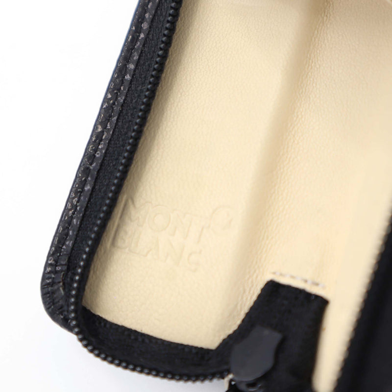 MONTBLANC モンブラン レザー ペンケース ラウンドジップ ペンポーチ 1本用 ブラック 箱有 H12939