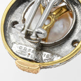 CAZZANIGA カッツァニーガ イヤリングピアス 750 ダイヤ パール 約20.4g アクセサリー ジュエリー H9709