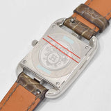 稼働 腕時計 HERMES エルメス ケープコッド CC1.232 ベゼルダイヤ 8PD QZ 白シェル文字盤 2024.7月電池交換 eco1023