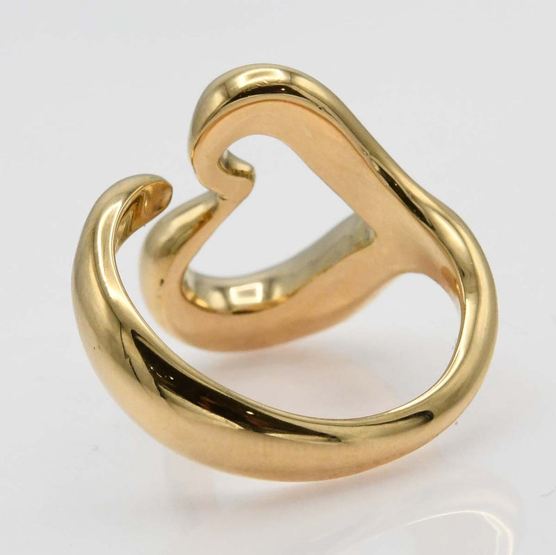 仕上げ済 TIFFANY＆Co. ティファニー オープンハート リング 指輪 18K ゴールド 約4.5号 約7.3g レディース アクセサリー 25k445-2