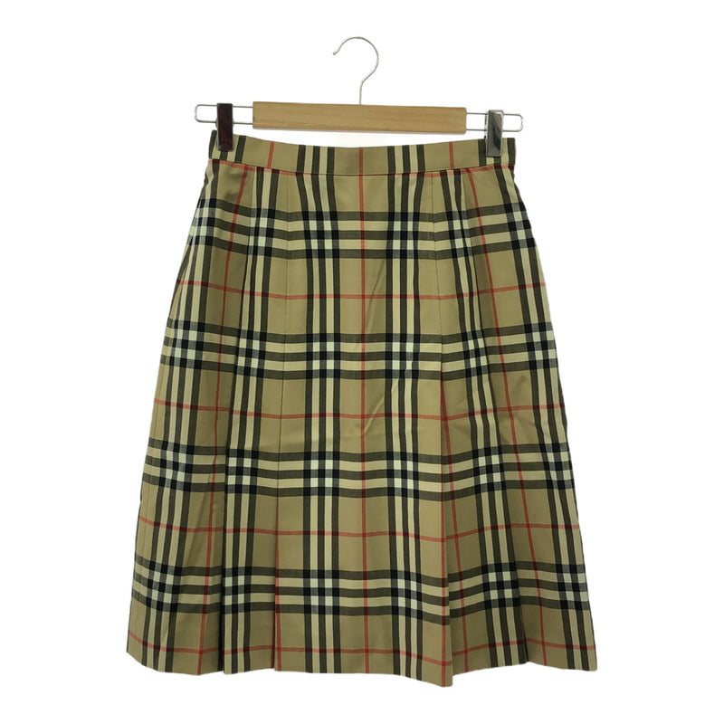 BURBERRY バーバリー スカート フレアスカート ボトムス ノバチェック ブラウン レディース ok360-7