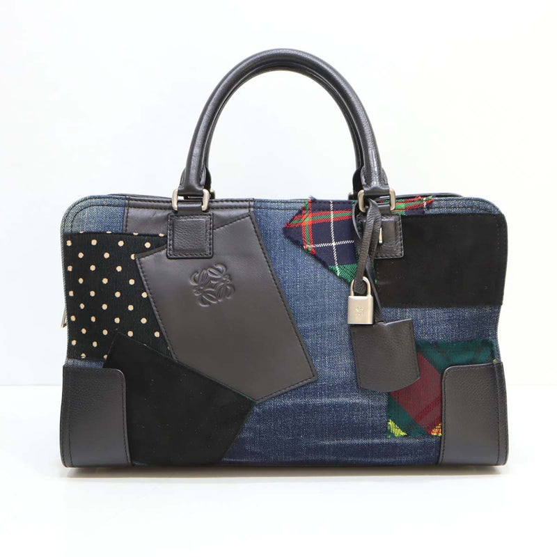 LOEWE JUNYA WATANABE コムデギャルソン コラボ バッグ アマソナ パッチワーク/デニム 335.44.I02 ロエベ 25s127-1