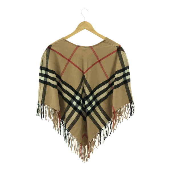 BURBERRY バーバリー ロンドン ポンチョ ノバチェック ベージュ カシミア100 ok360-33