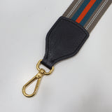 PRADA プラダ ショルダーストラップ ゴールドカラー金具 グレー×オレンジ×ブルー J183