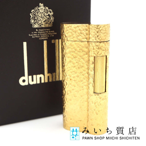 dunhill ダンヒル ガスライター Sライン 20ミクロン ゴールドカラー ローラー式 喫煙具 着火未確認 ケース有 M989