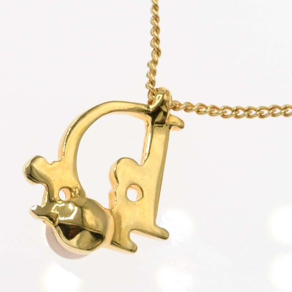 Christian Dior ディオール ネックレス ロゴ フェイクパール ゴールドカラー 約3.2g アクセサリー H20332