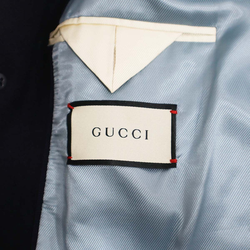 GUCCI グッチ チェスターコート BEE 蜂 サイズ52R アウター オーバーコート ネイビー色 メンズ 24s1033-12